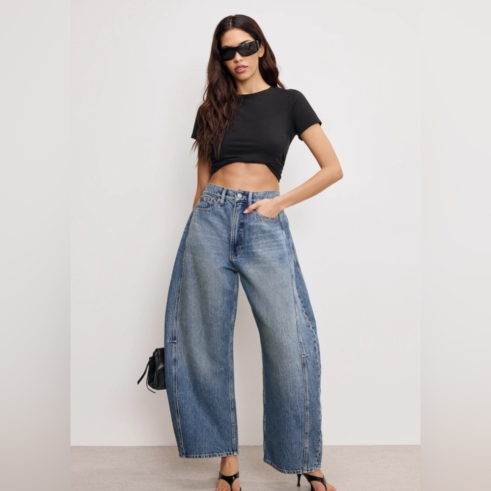 GOOD AMERICAN- GOOD EXTREME BARREL JEANS - Picture 3 of 7